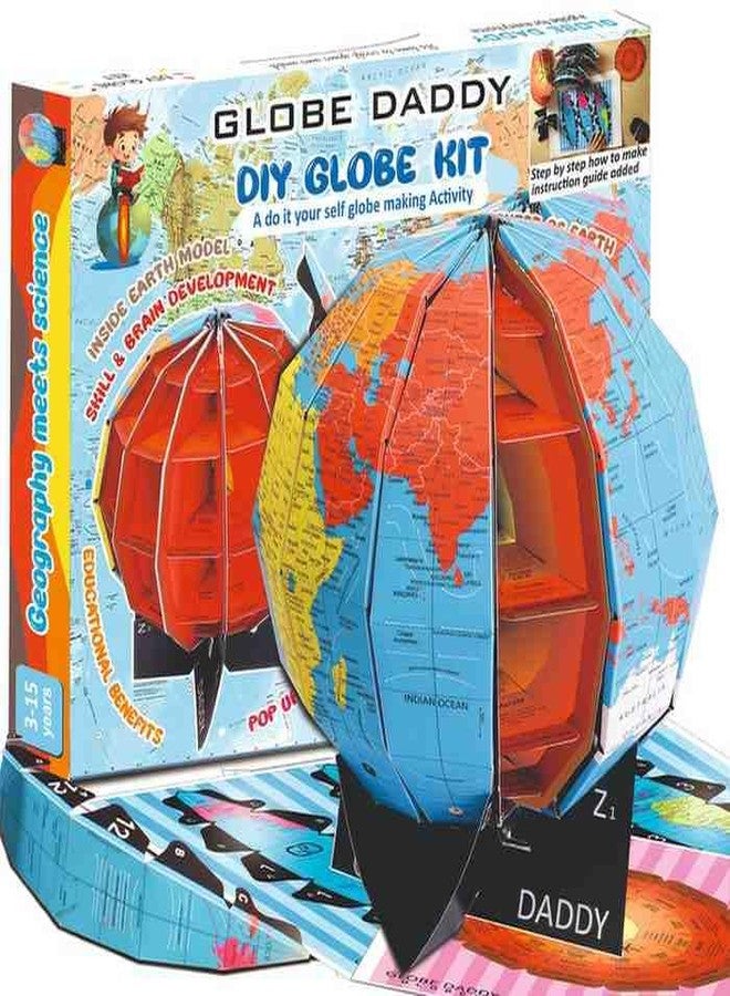 مجموعة بناء الكرة الأرضية للأطفال من GLOBE DADDY - لعبة تعليمية ثلاثية الأبعاد قابلة للبناء مع طبقات لب الأرض - نموذج جغرافي للطلاب من سن 3 إلى 15 عامًا - تعليم العلوم والتكنولوجيا والهندسة والرياضيات للمنزل والفصل الدراسي - Image 1